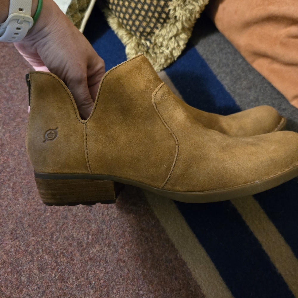 Born Women's Suede Ankle Booties in Brown